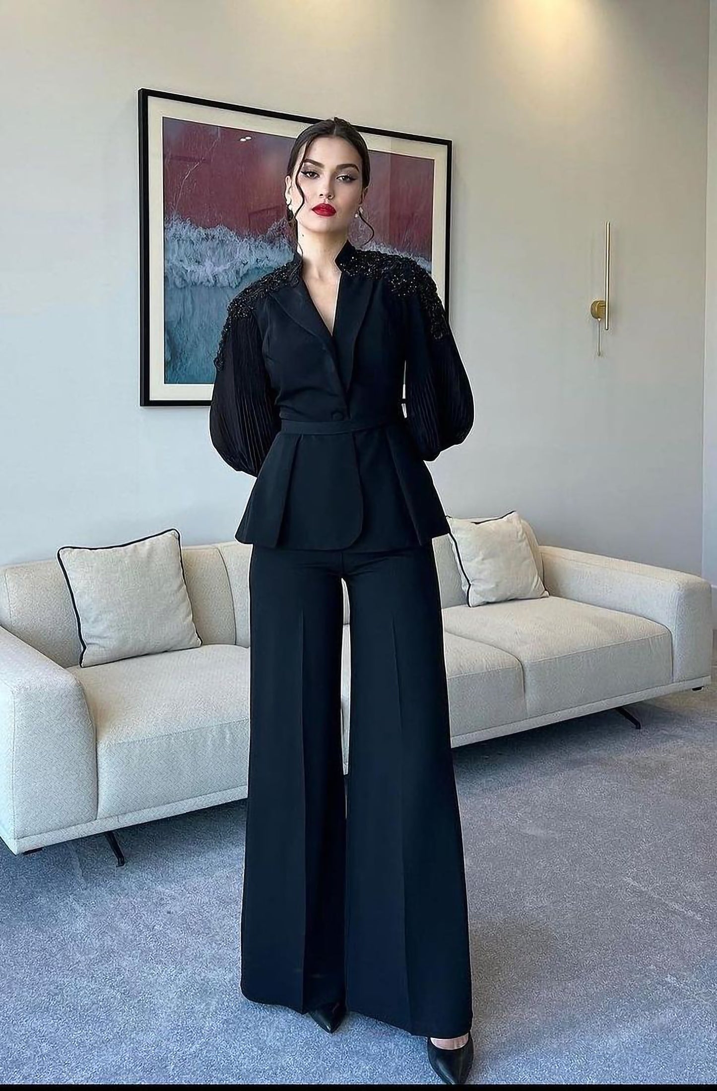 Costume Noir Élégant