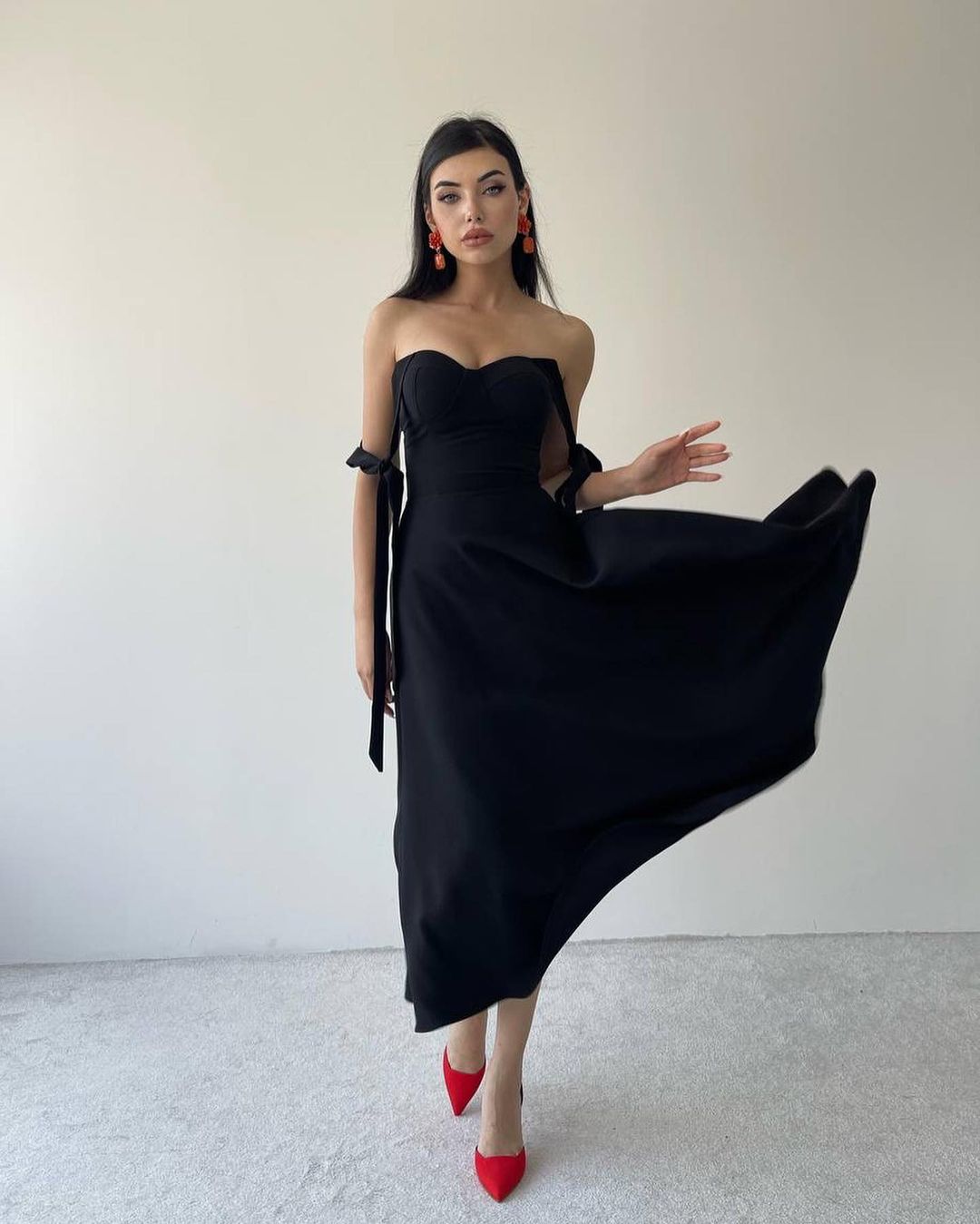 Robe Longue Noire printemp