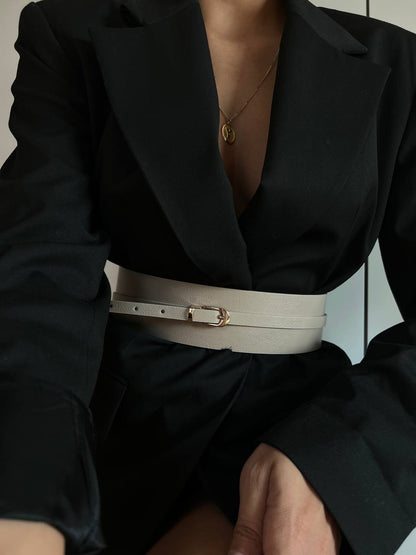 Ceinture beige Fiori en Cuir Synthétique - Élégance et Sophistication