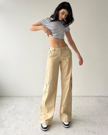 cargo femme look casual chic