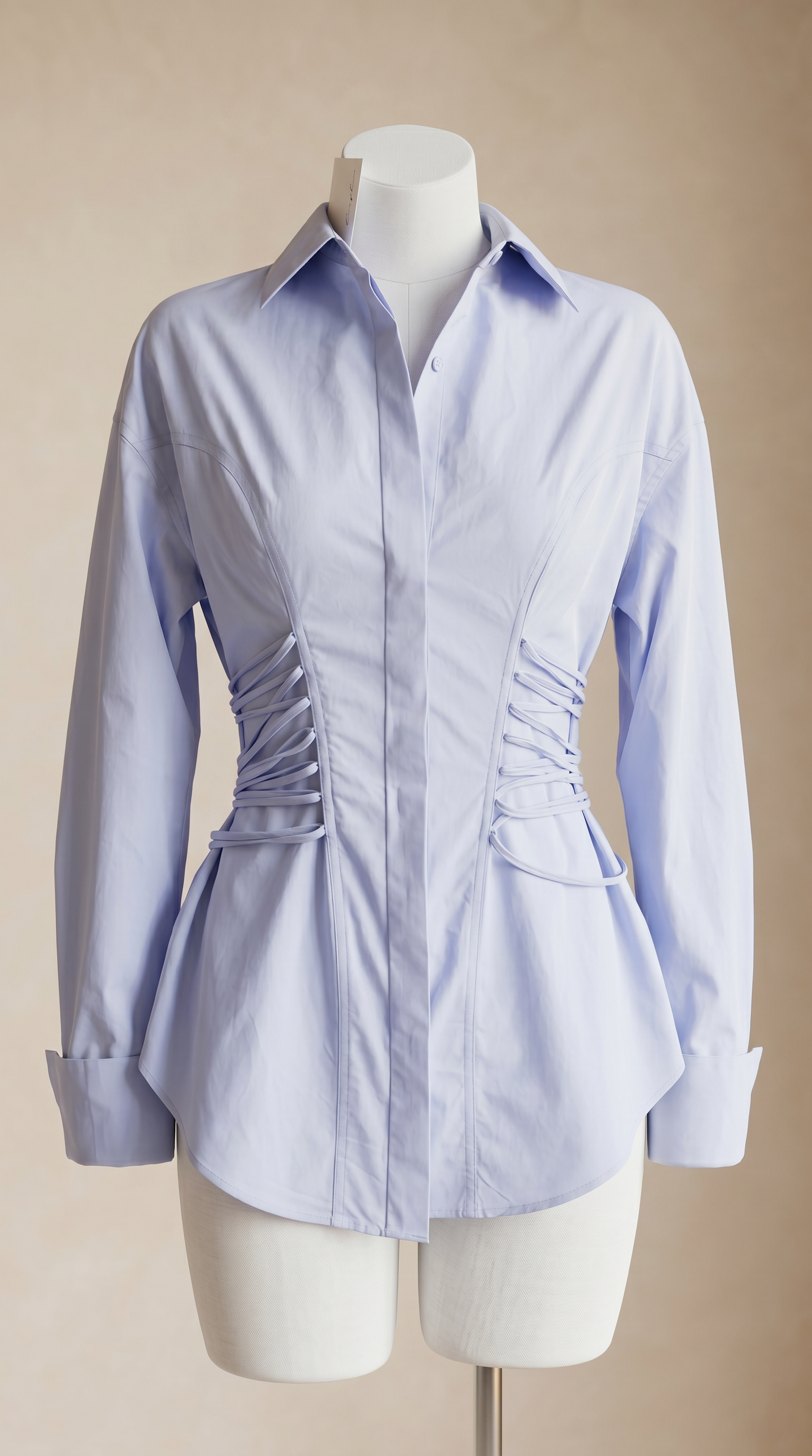 détail laçage corset chemise