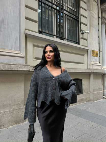gilet maille gris outfit ville femme