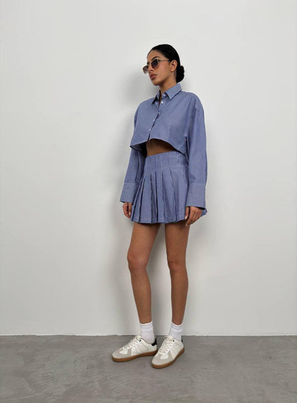 look tendance femme rayures bleu