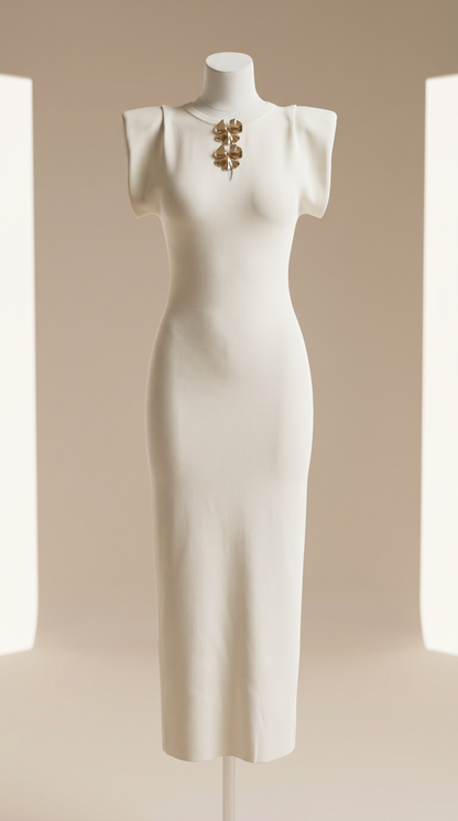 robe épaules structurées chic