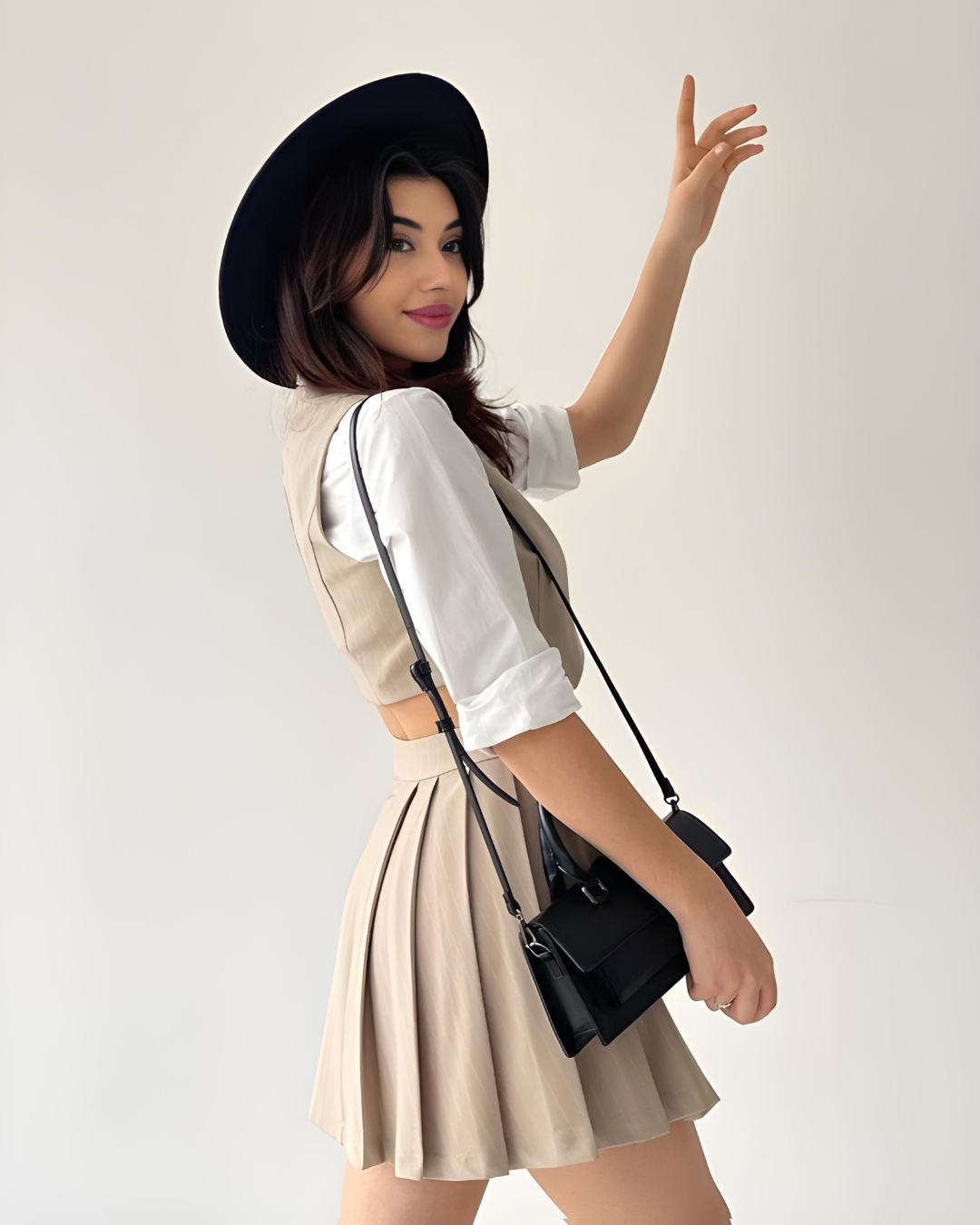 Tailleur femme beige